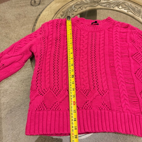 Splendid Pink Drop Needle Chunky Cable Knit Pullover Sweater Boho Sz XS - Picture 12 of 12